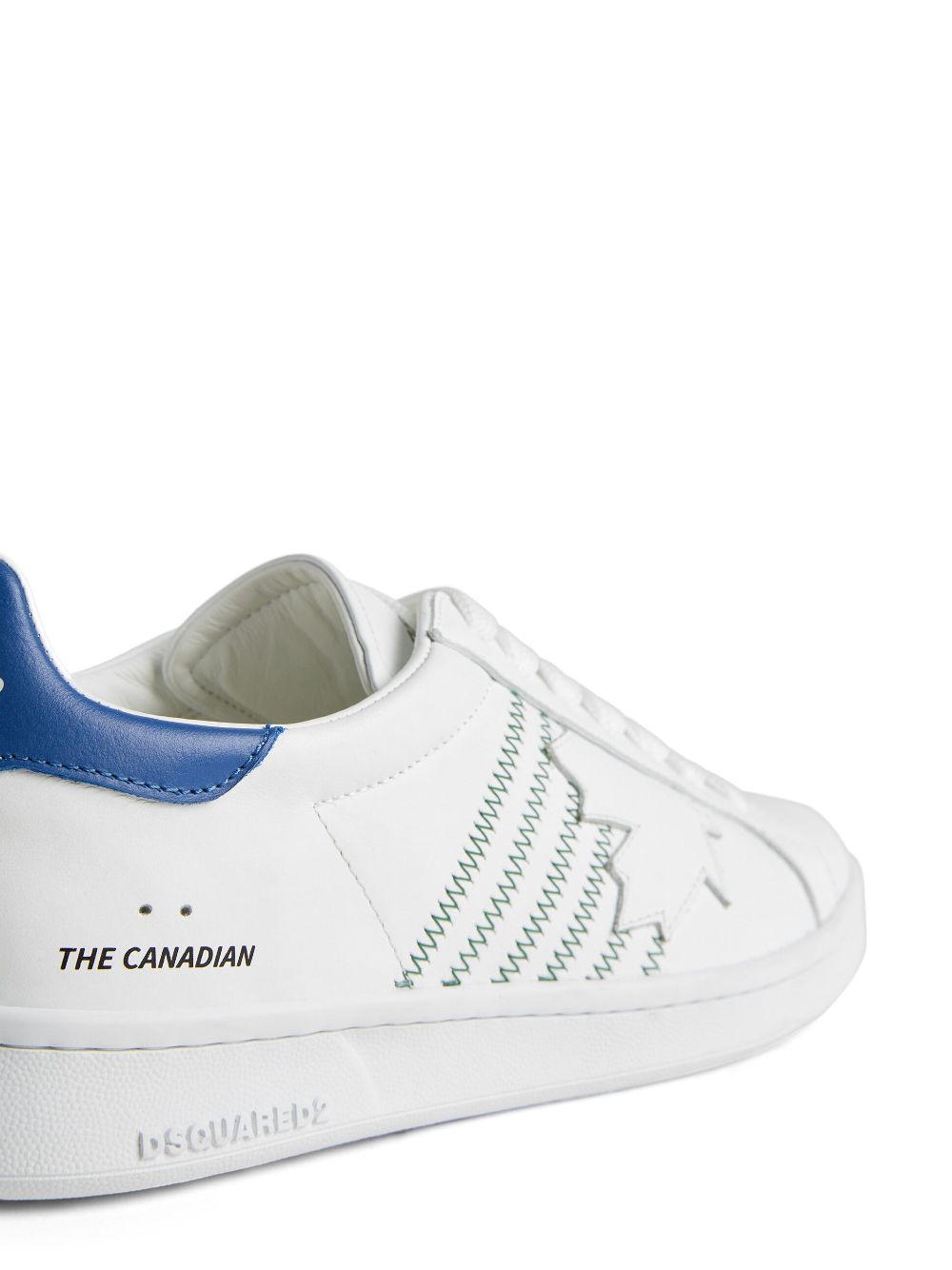 Shop Dsquared2 Logo-embellished Leather Sneakers In White