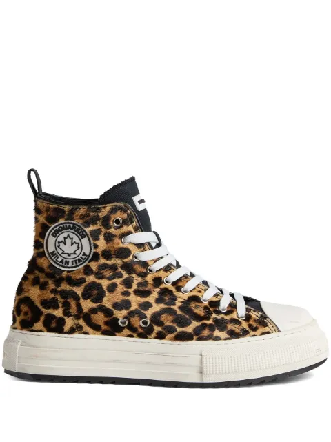 DSQUARED2 leopard-print high-top sneakers