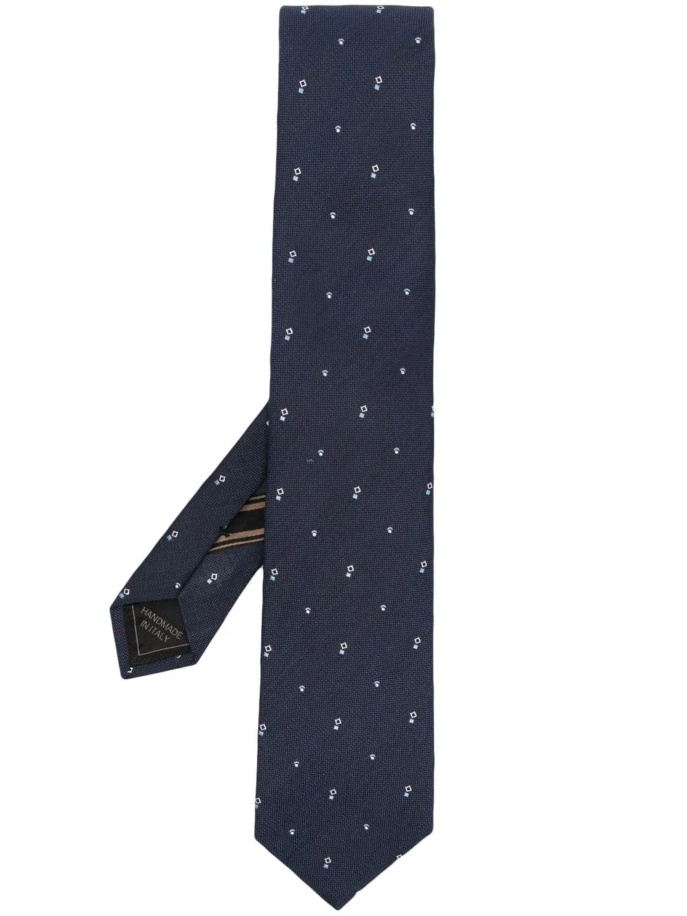 

Brioni all-over embroidered-pattern tie - Blue