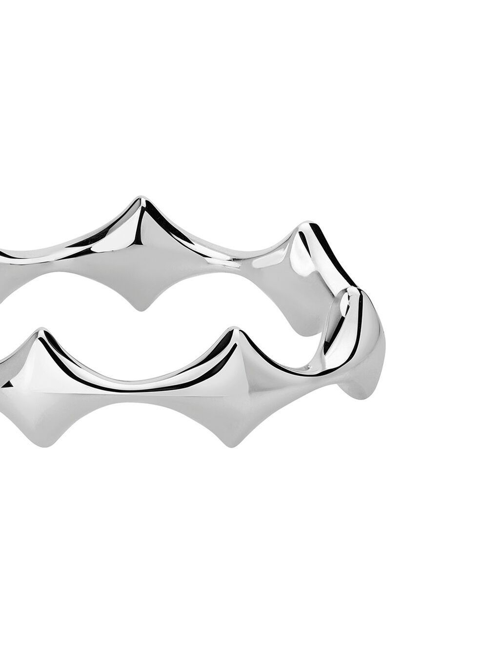 Shop Tane México 1942 Mucho Amor Set-of-three Stack Rings In Silver