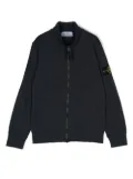 Stone Island Junior Compass-patch zip-up sweatshirt - Blue