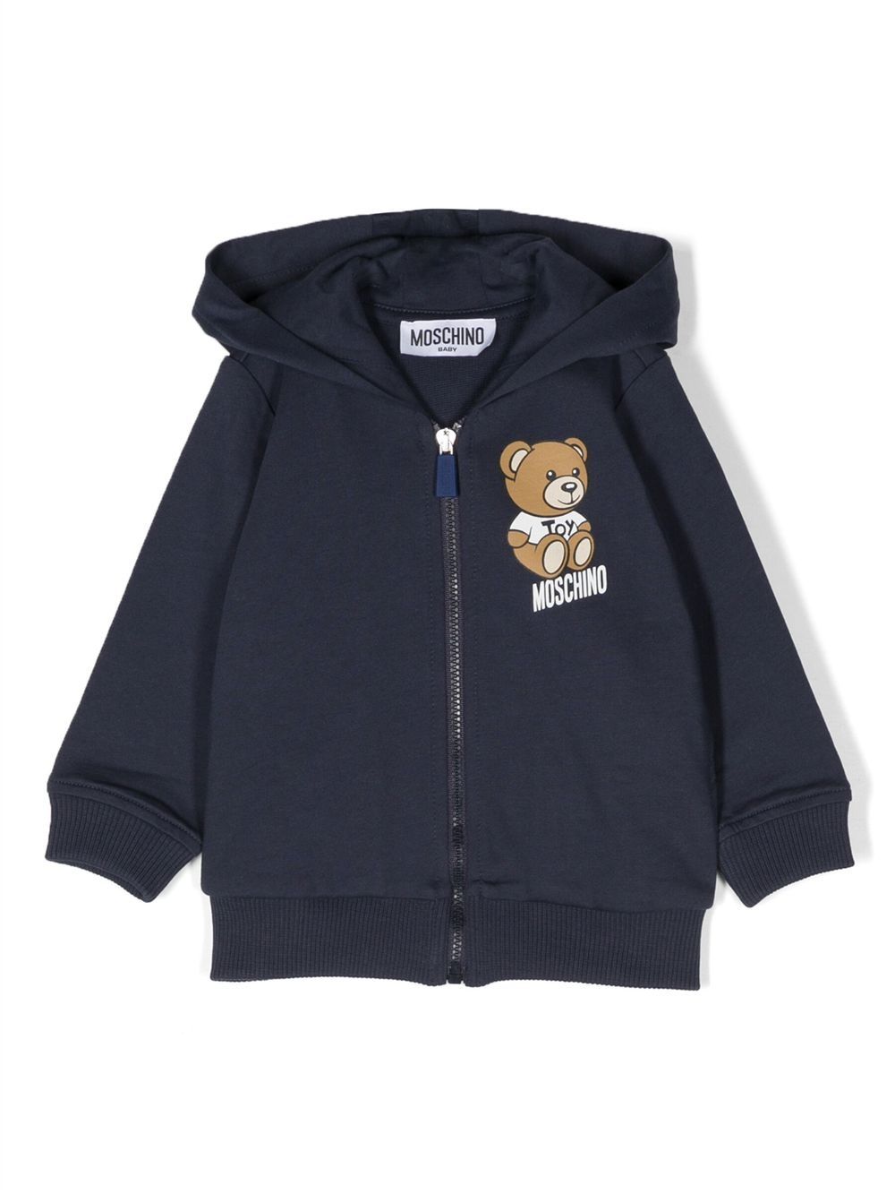 MOSCHINO TEDDY BEAR ZIP-UP HOODIE