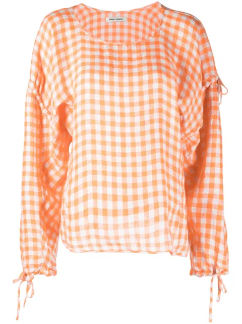 Henrik Vibskov Tapas check-print blouse