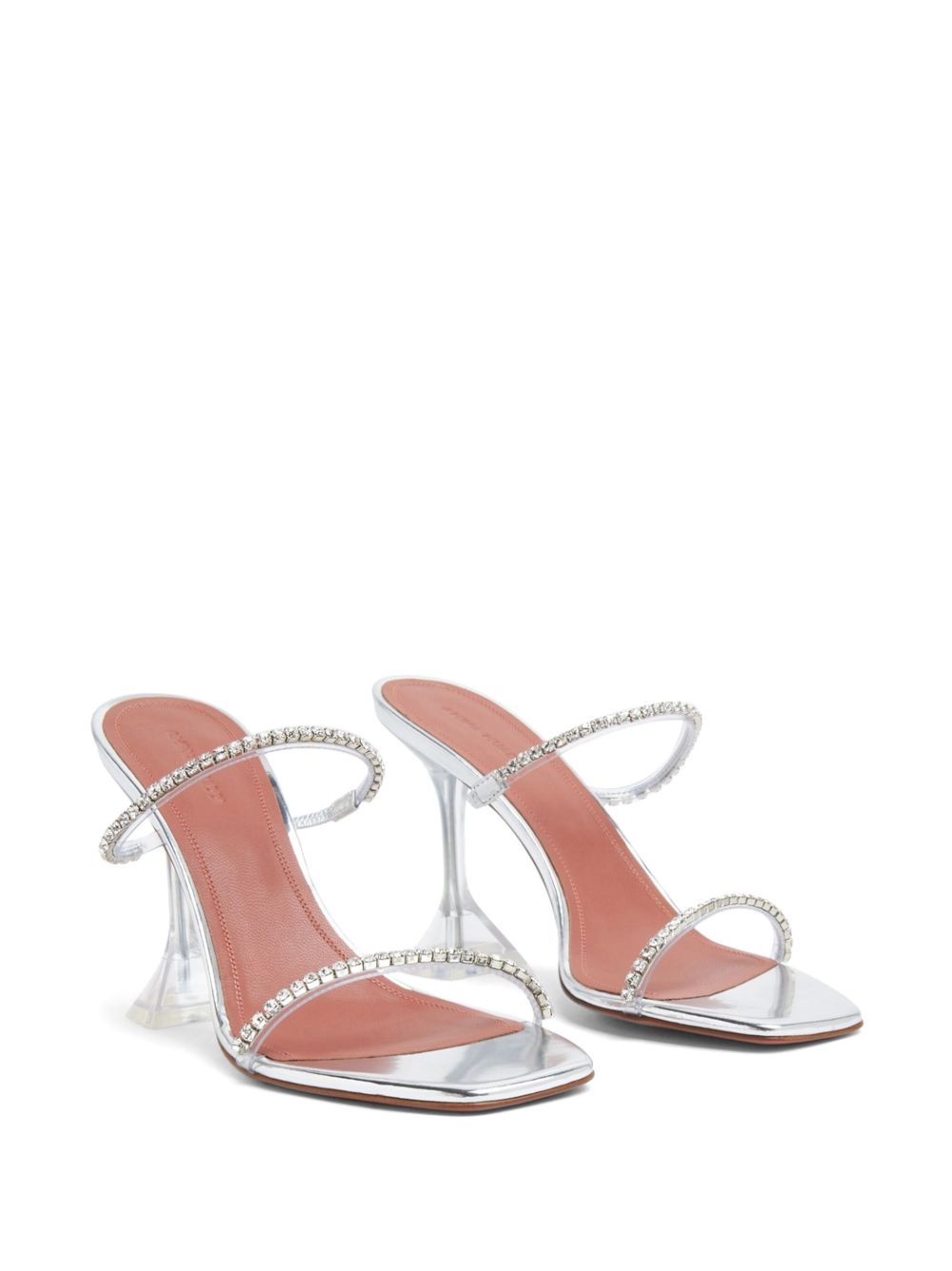 Amina Muaddi Gilda 95mm clear heel sandals Women