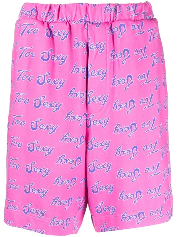 Natasha Zinko all-over Too-Sexy Print Shorts | Pink