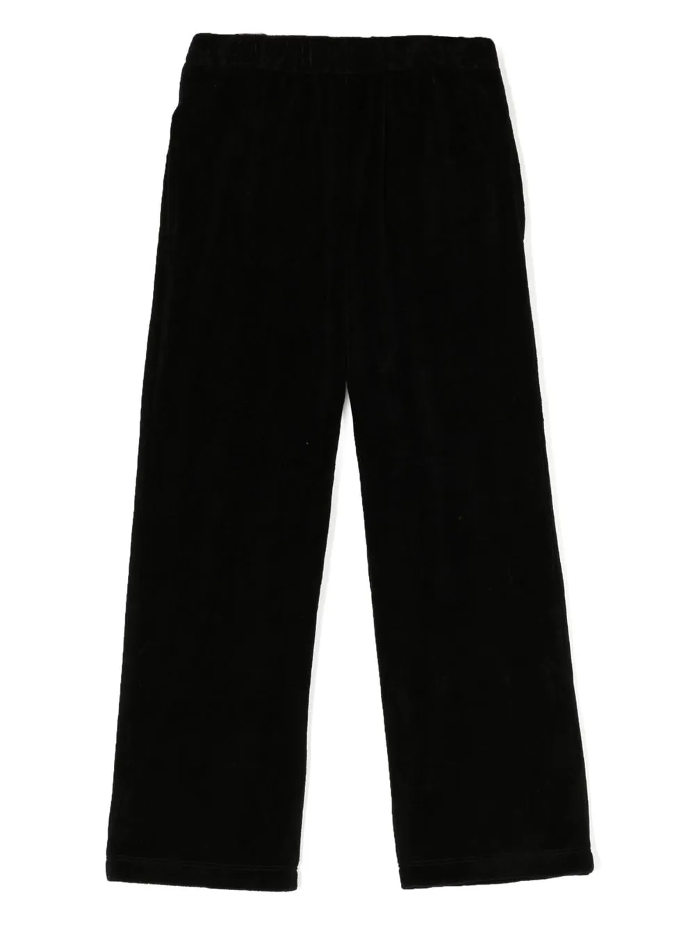 

Natasha Zinko Kids pixel smiley velour trousers - Black