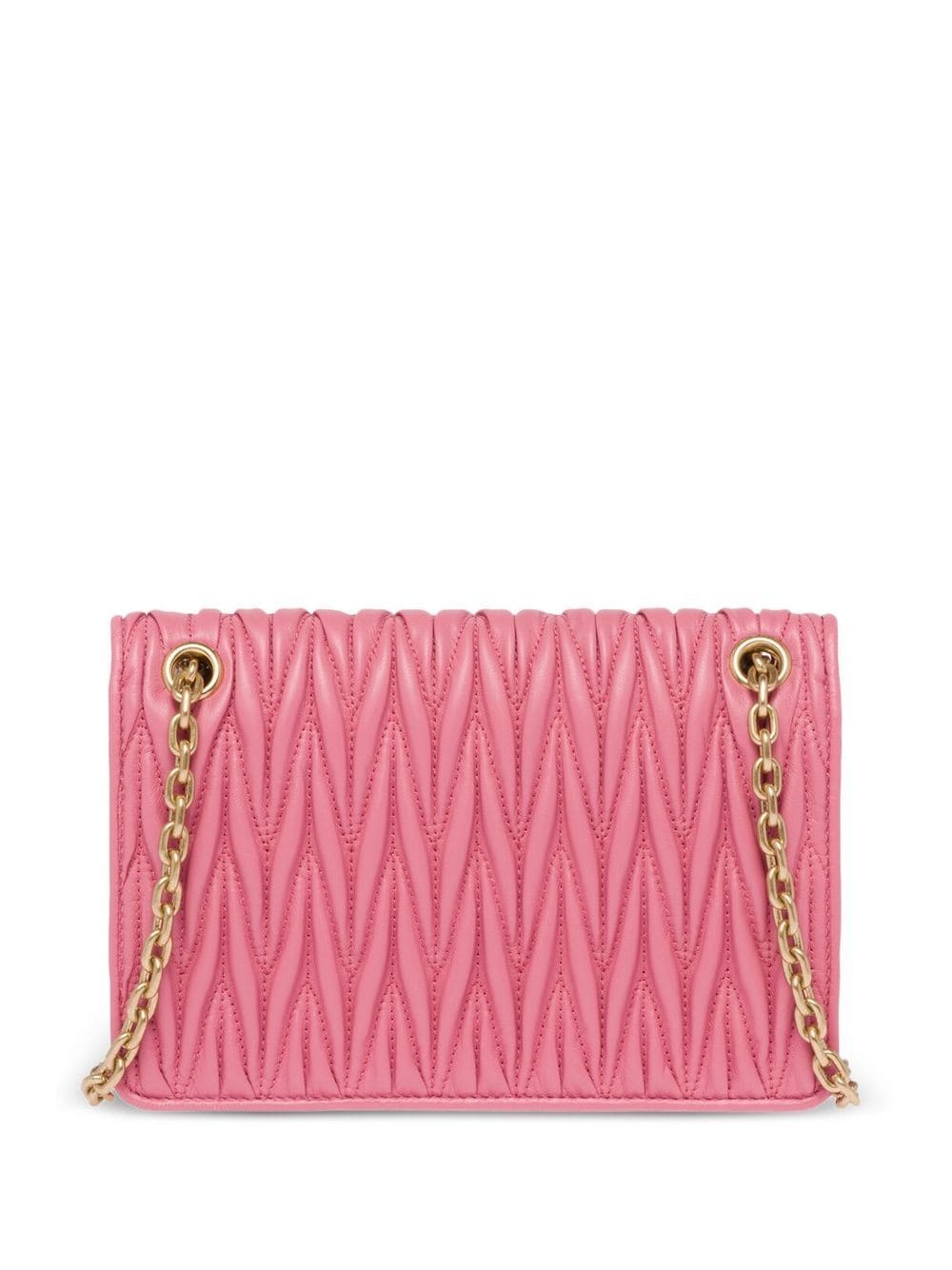 Shop Miu Miu Matelassé Nappa Leather Mini Bag In Pink