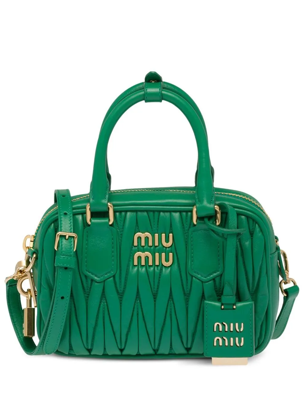 Image 1 of Miu Miu Bolsa transversal de couro matelassê