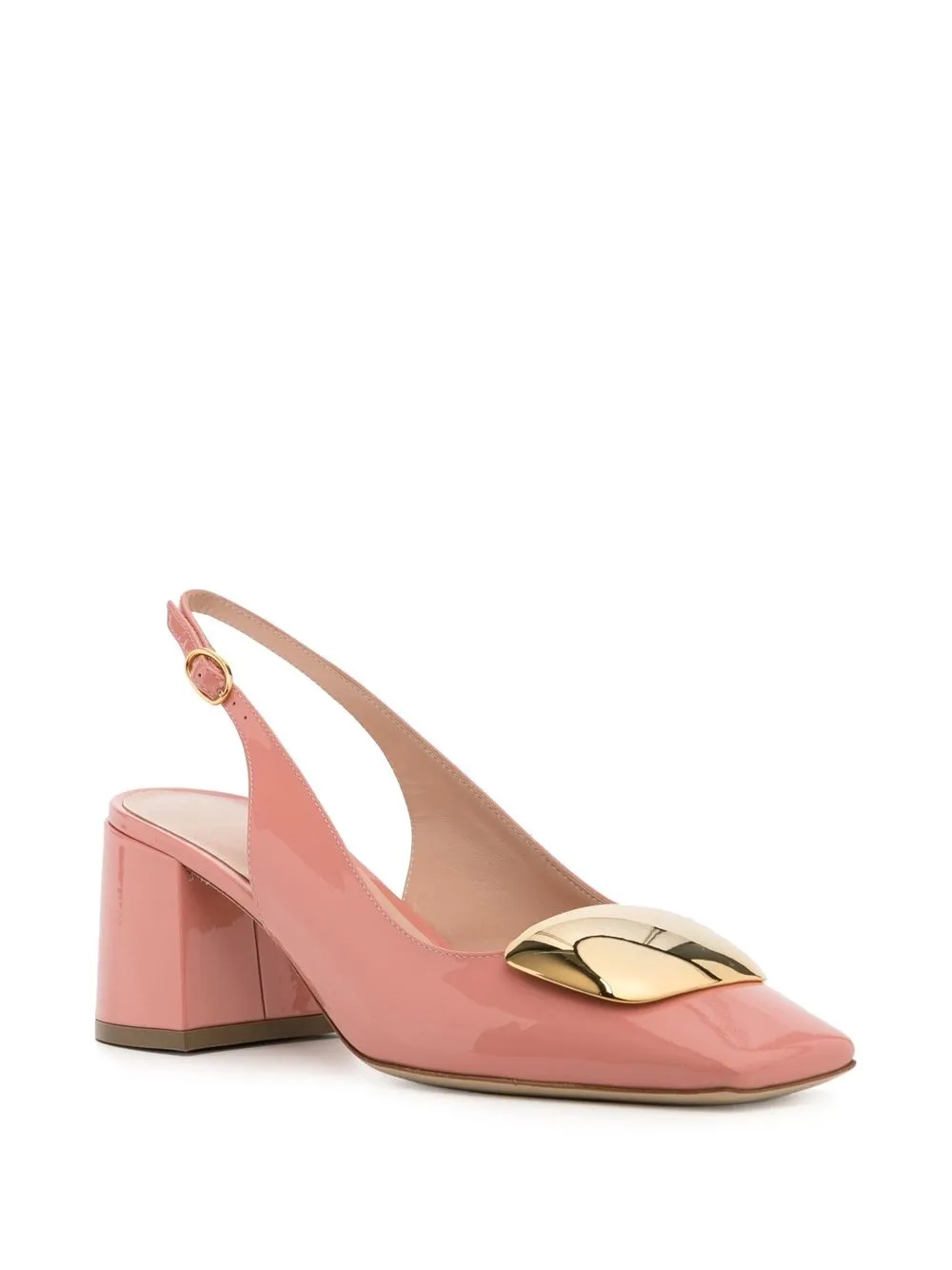 Rupert Sanderson Chrome slingback pumps - Roze