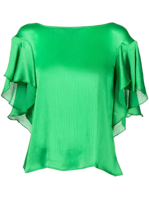 Paule Ka ruffle-detail backless blouse