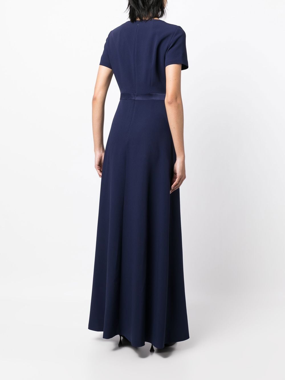 Shop Paule Ka Asymmetric Long Dress In Blau