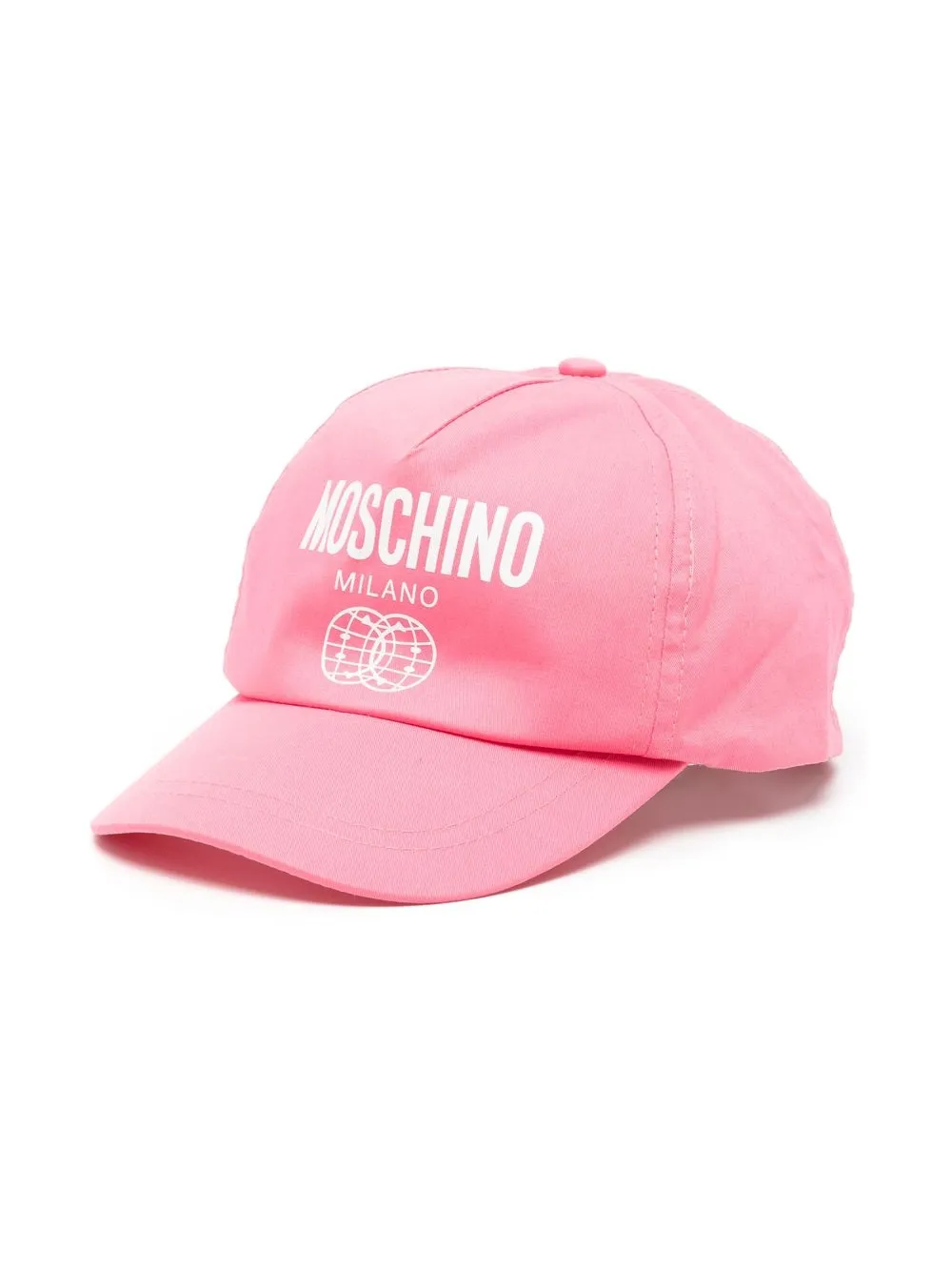 

Moschino Kids logo-print cotton cap - Pink