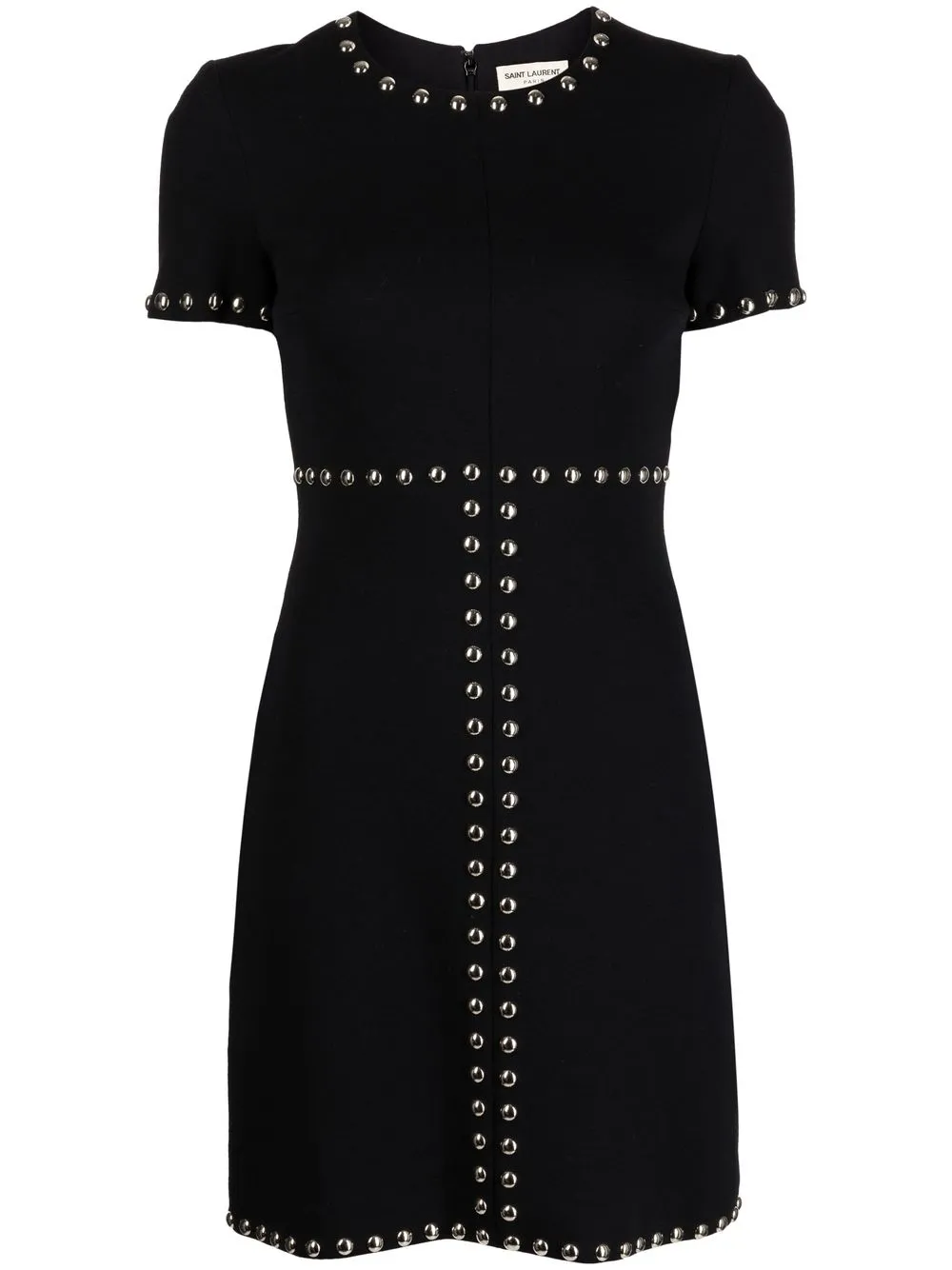 

Saint Lauren Pre-Owned 2010 studded knitted minidress - Black