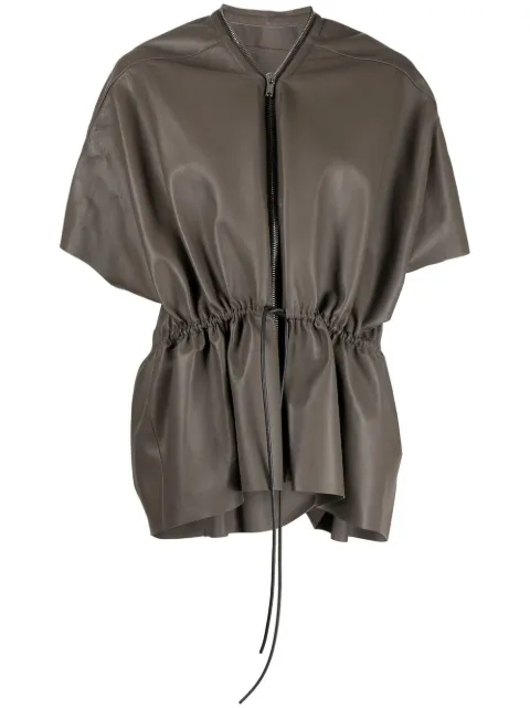 Rick Owens Sail short-sleeved leather jacket