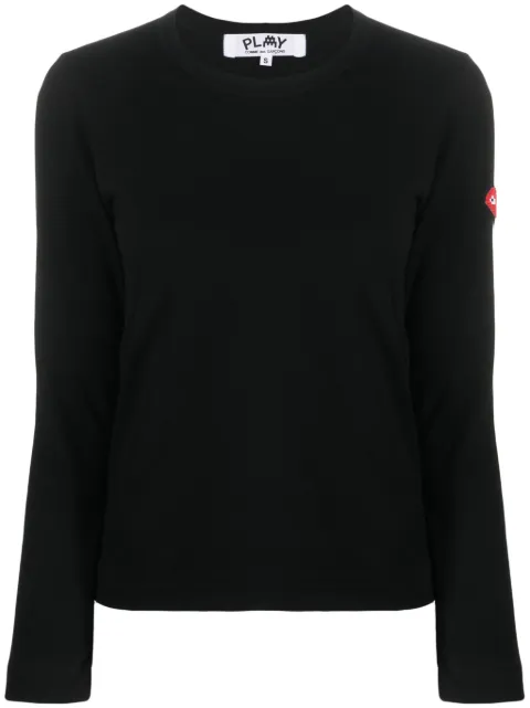 Comme Des Garçons Play x the Artist Invader pixelated-appliqué T-shirt