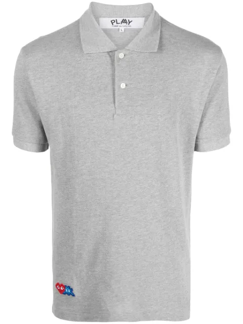 Comme Des Garçons Play x The Artist Invader Poloshirt mit Pixel-Applikation