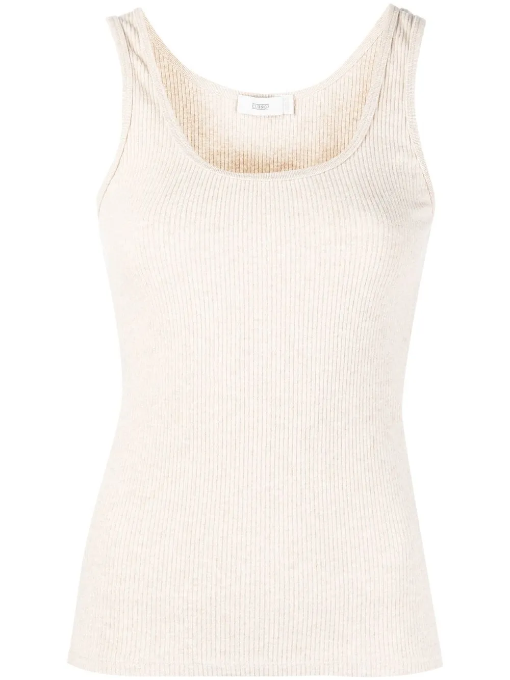 

Closed ribbed-knit tank top - Neutrals