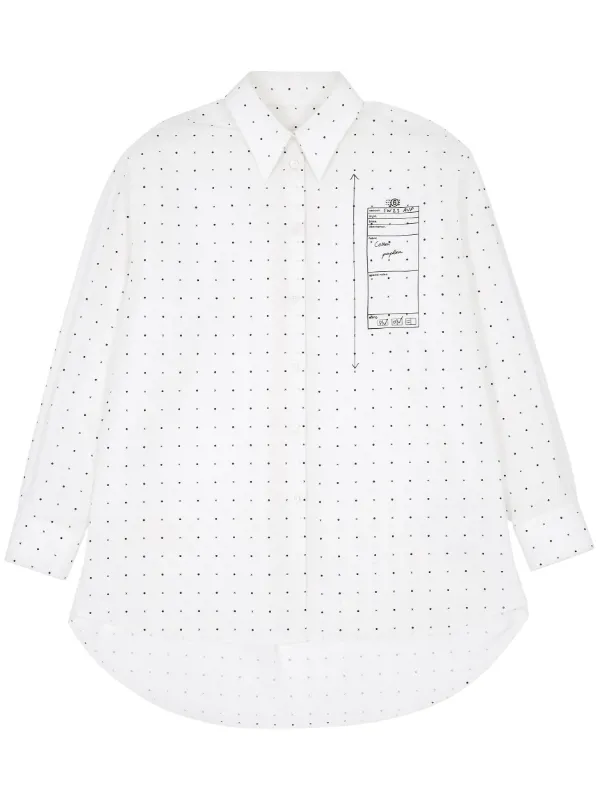 MM6 Maison Margiela Polka dot-print Cotton Shirt White FARFETCH BH