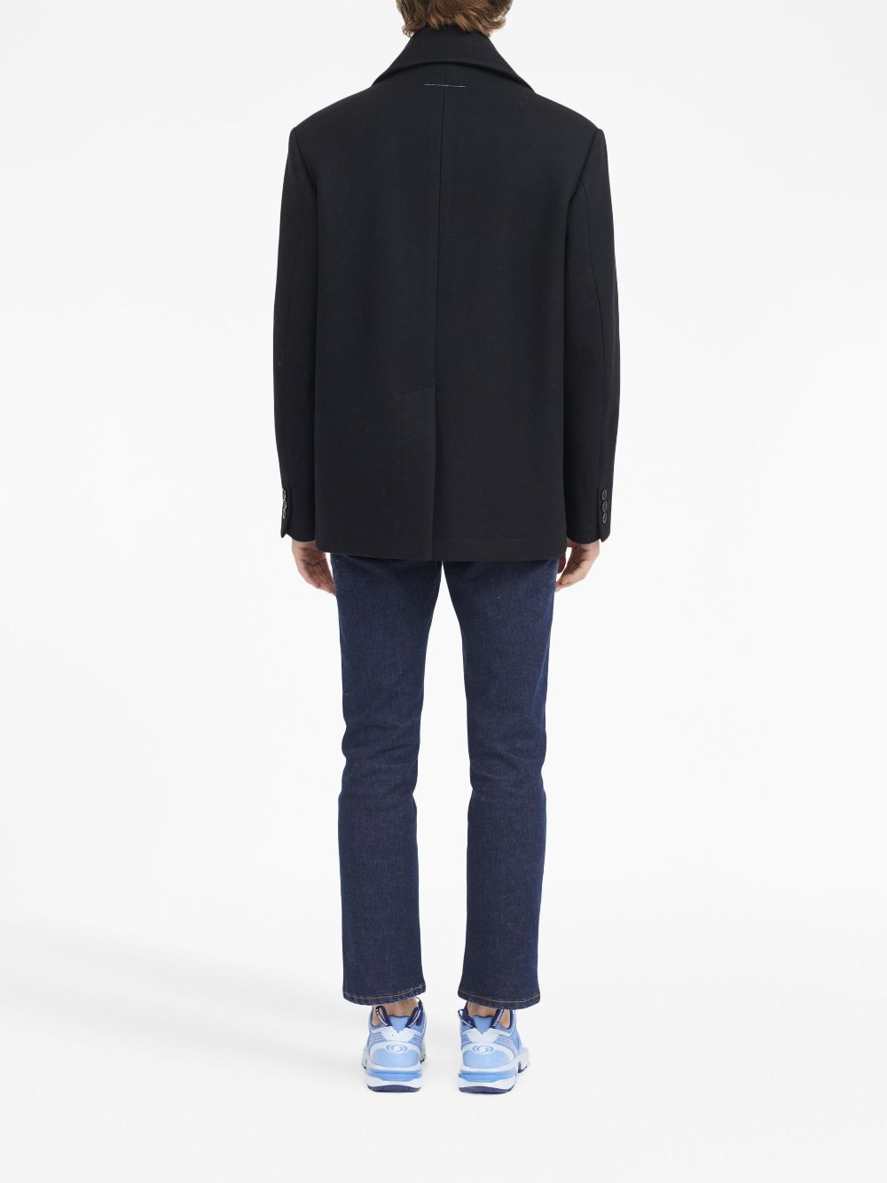 MM6 Maison Margiela double-breasted felted peacoat Men