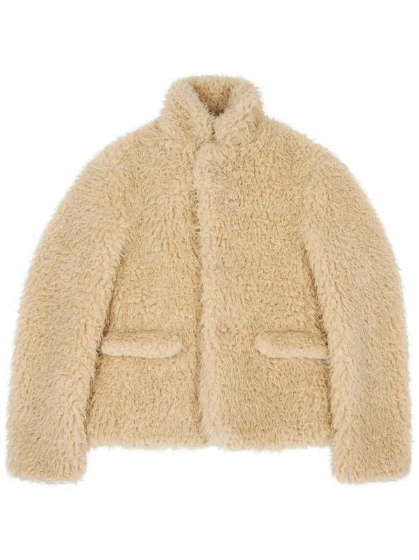 MM6 Maison Margiela faux-shearling high-neck Jacket - Farfetch