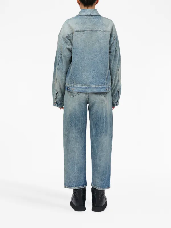 MM6 Maison Margiela stitch-detail Denim Jacket - Farfetch