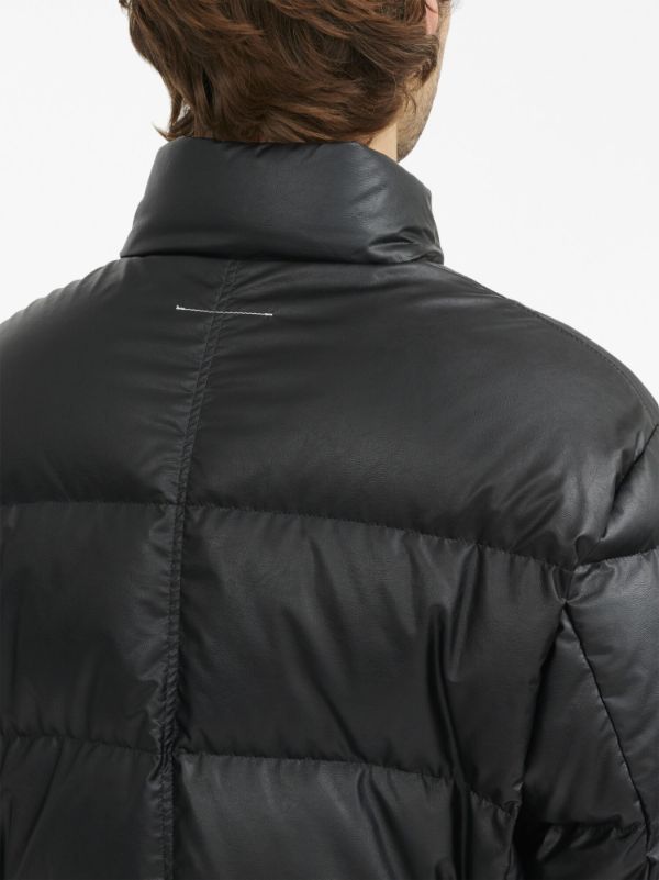 Zara - Faux Leather Puffer Jacket - Black - Men