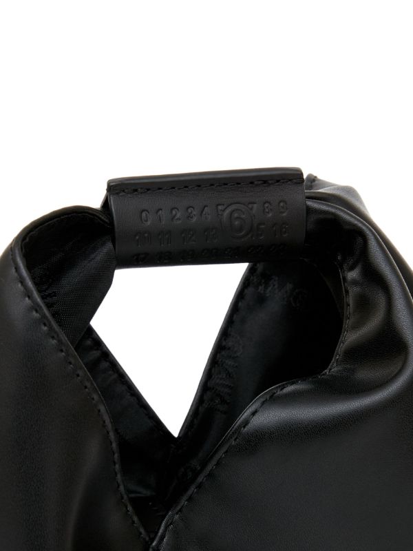 Mm6 maison margiela discount black faux-leather triangle tote