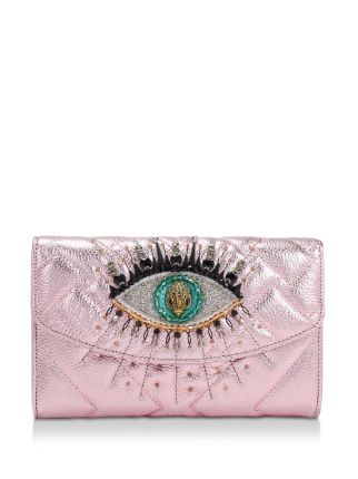 Leather BUGS EYES Wallet with Removable Shoulder Strap