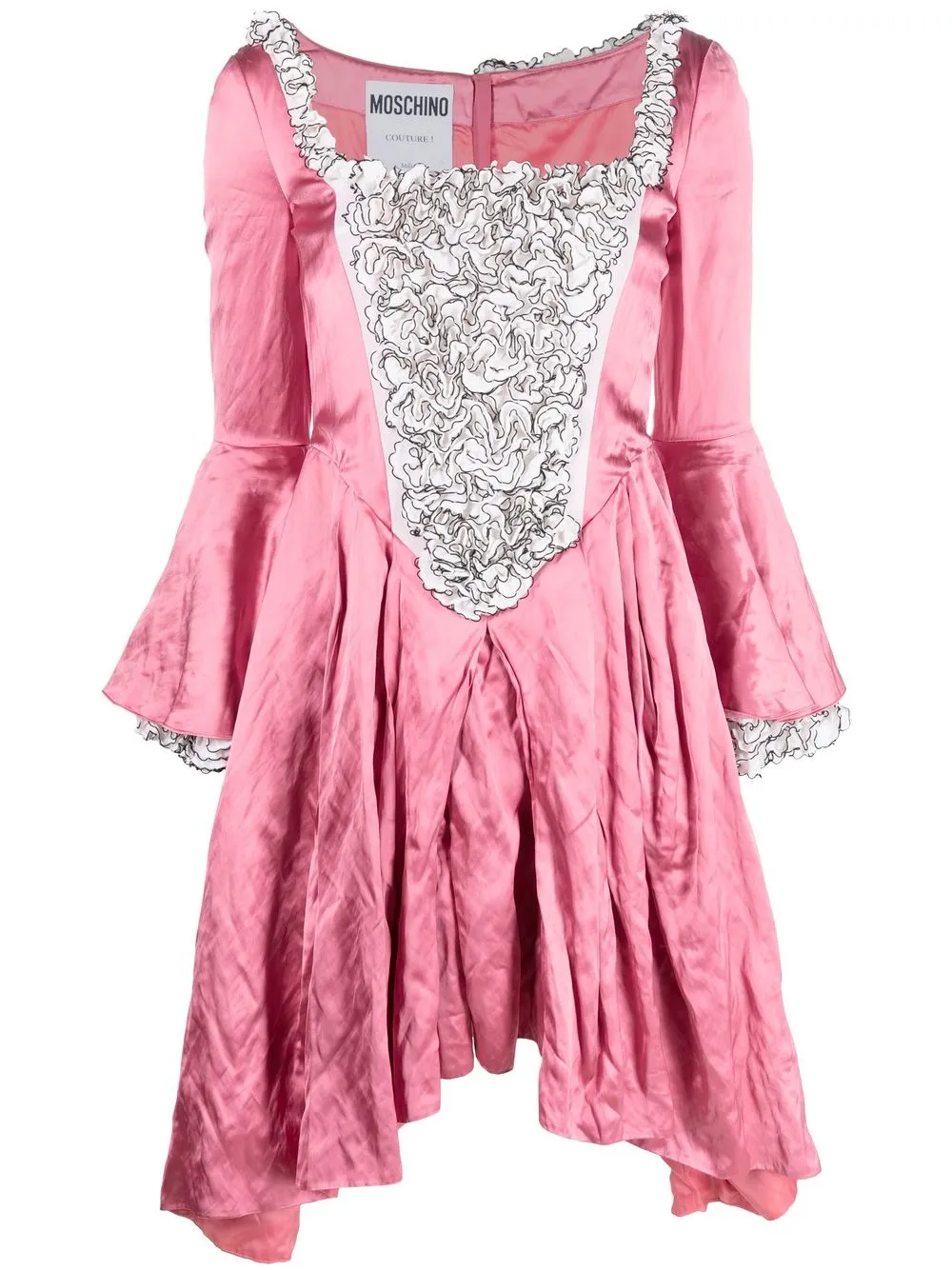 Moschino Pre-Owned 2000s ruffled panelling handkerchief dress - Pink