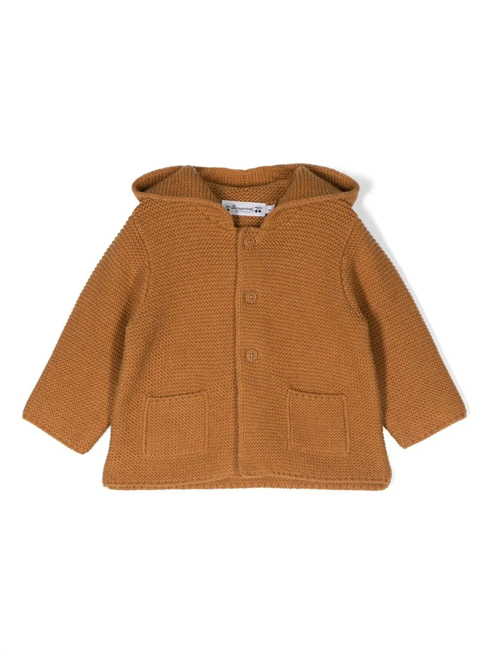 

Bonpoint long-sleeve hooded cardigan - Brown