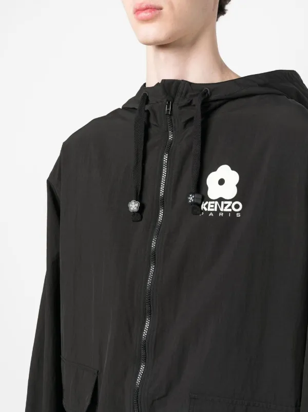 Kenzo zip up Hooded Jacket Black FARFETCH IE