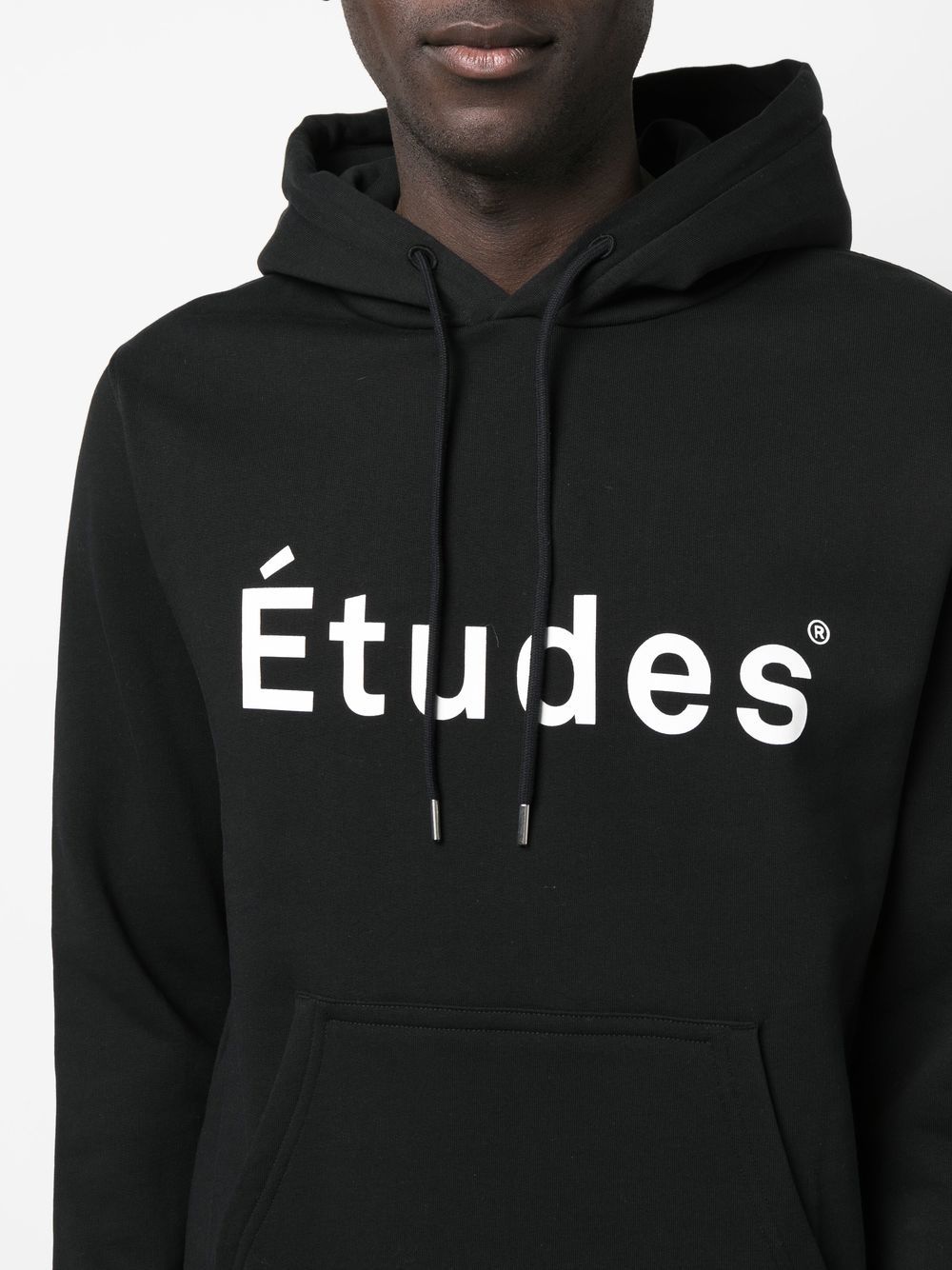 Shop Etudes Studio Logo-print Detail Hoodie In Schwarz