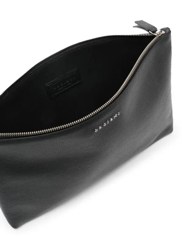Orciani zip-fastening Leather Pouch | Black | FARFETCH OM