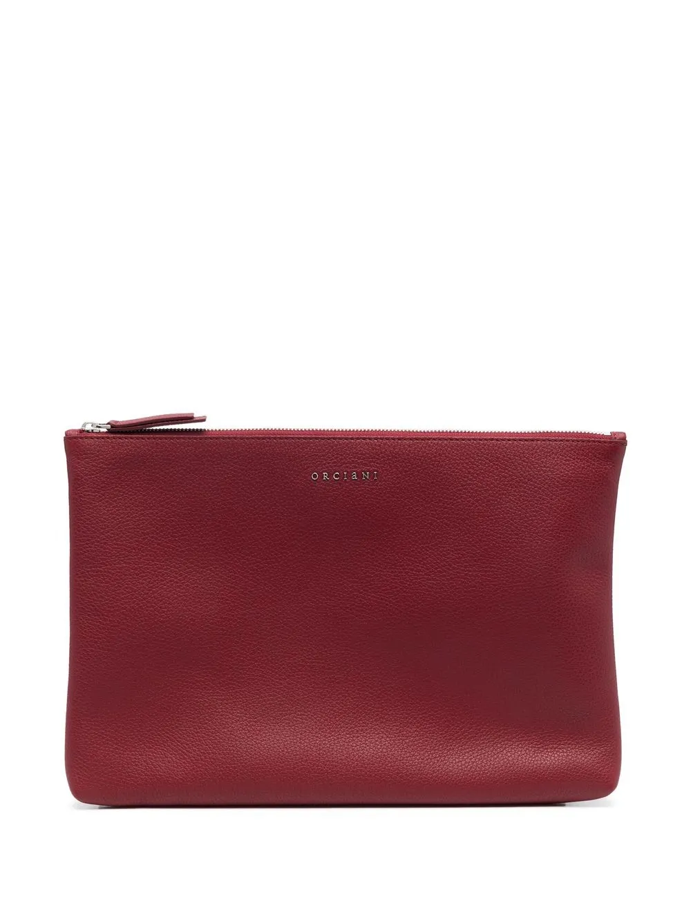 

Orciani zip-fastening leather laptop pouch - Red