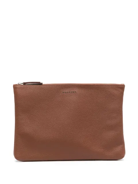 Orciani zip-fastening leather pouch