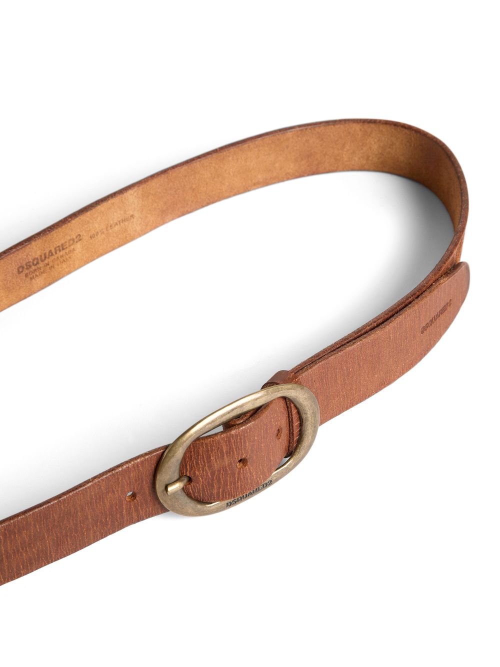 Shop Dsquared2 Logo-buckle Leather Belt In Brown