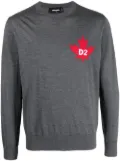 DSQUARED2 maple leaf-motif sweater - Grey
