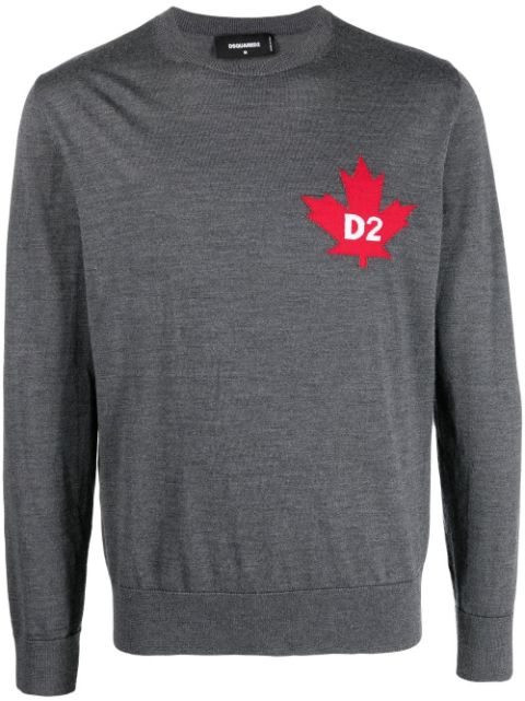 DSQUARED2 maple leaf-motif jumper Men