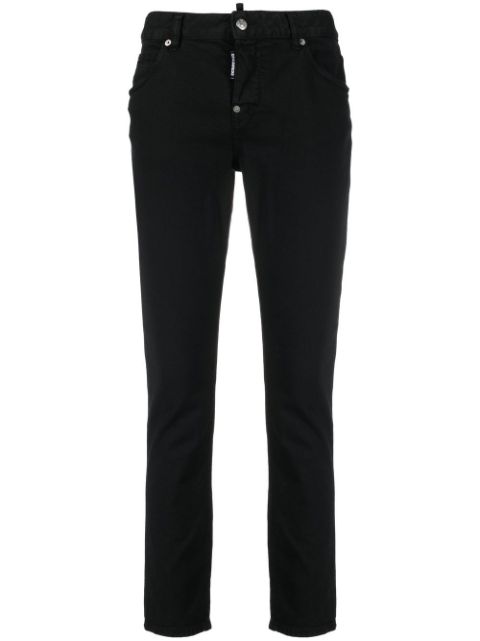 DSQUARED2 Black Bull cropped jeans Women