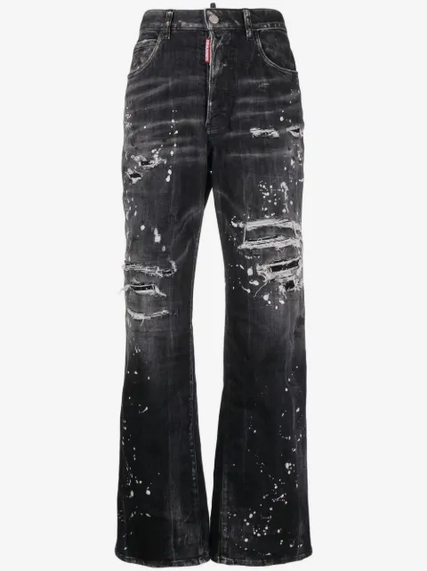 DSQUARED2 distressed bootcut jeans