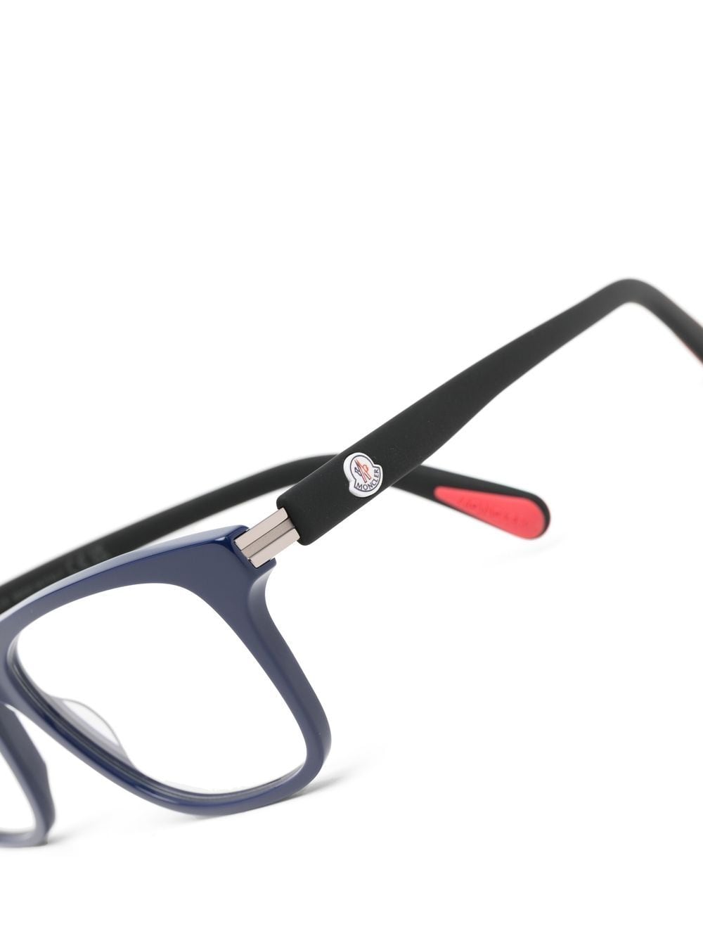 Shop Moncler Rectangle-frame Optical Glasses In Black