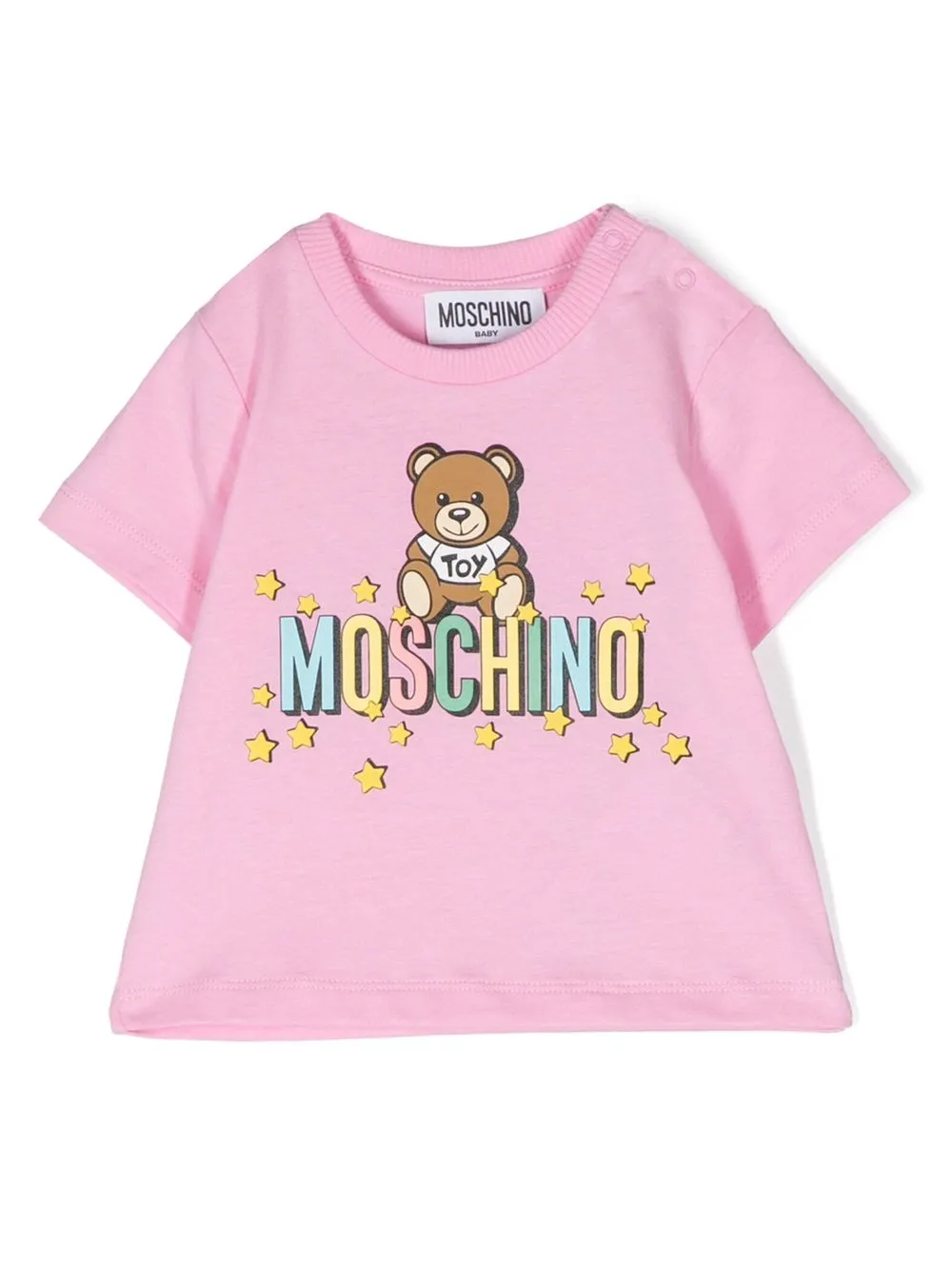 

Moschino Kids Teddy Bear-print cotton T-shirt - Pink