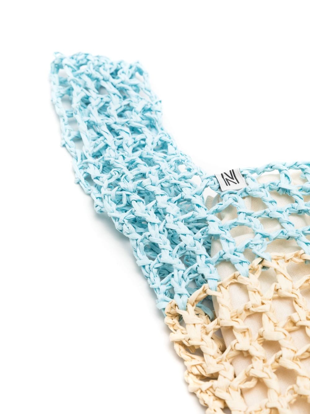 Shop Nannacay Federica Crochet-knit Raffia Bag In Neutrals