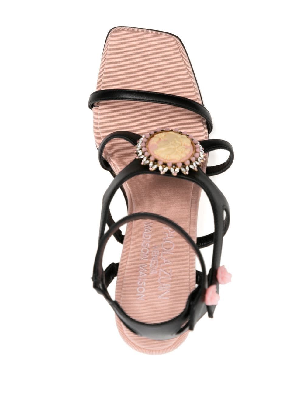 Shop Madison.maison Postiano 95mm Charm-strap Sandals In Black