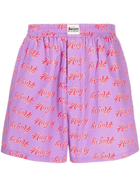 Natasha Zinko bermudas con estampado Angry