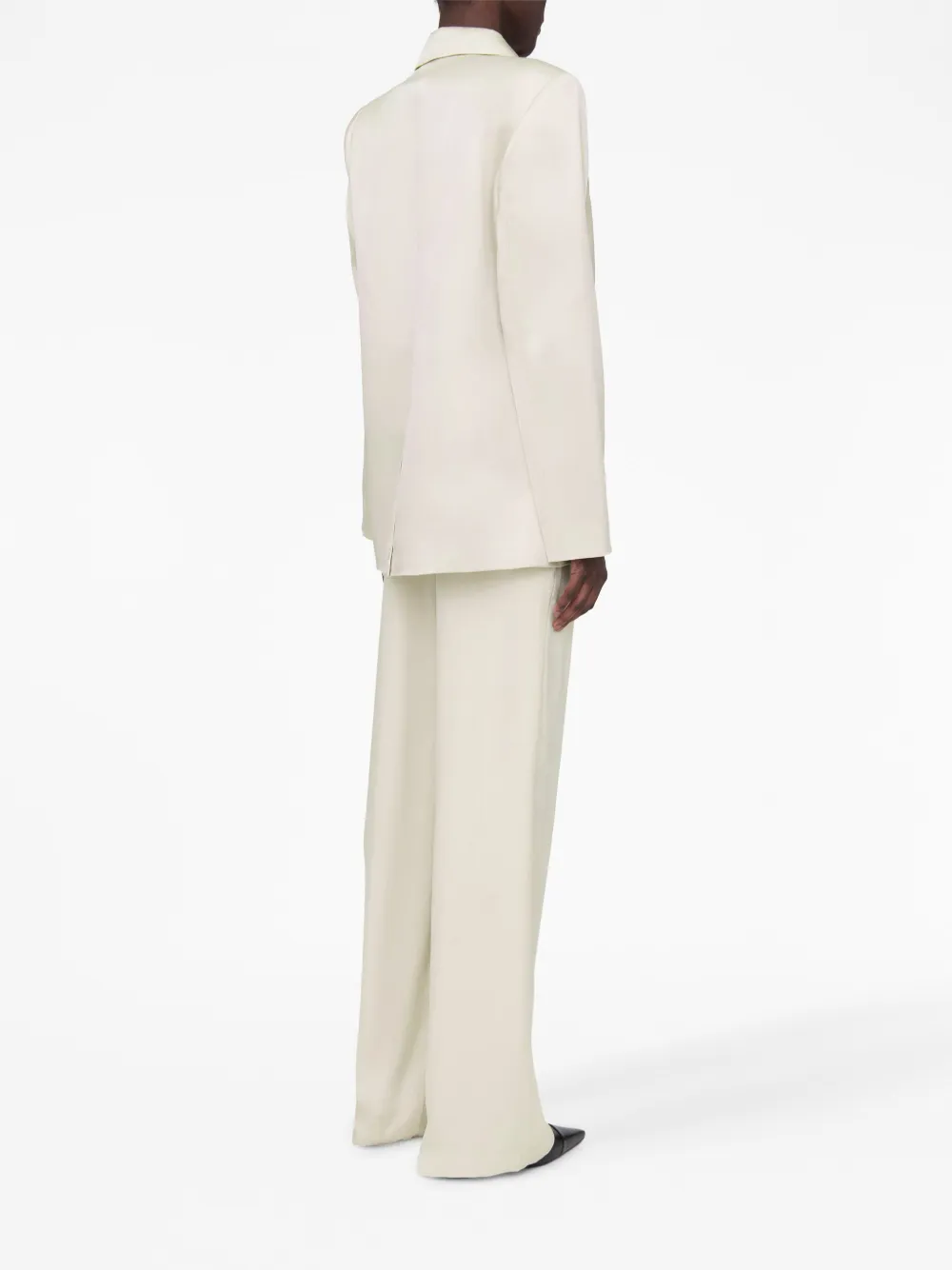  Anine Bing Donne Silk Blazer - White 