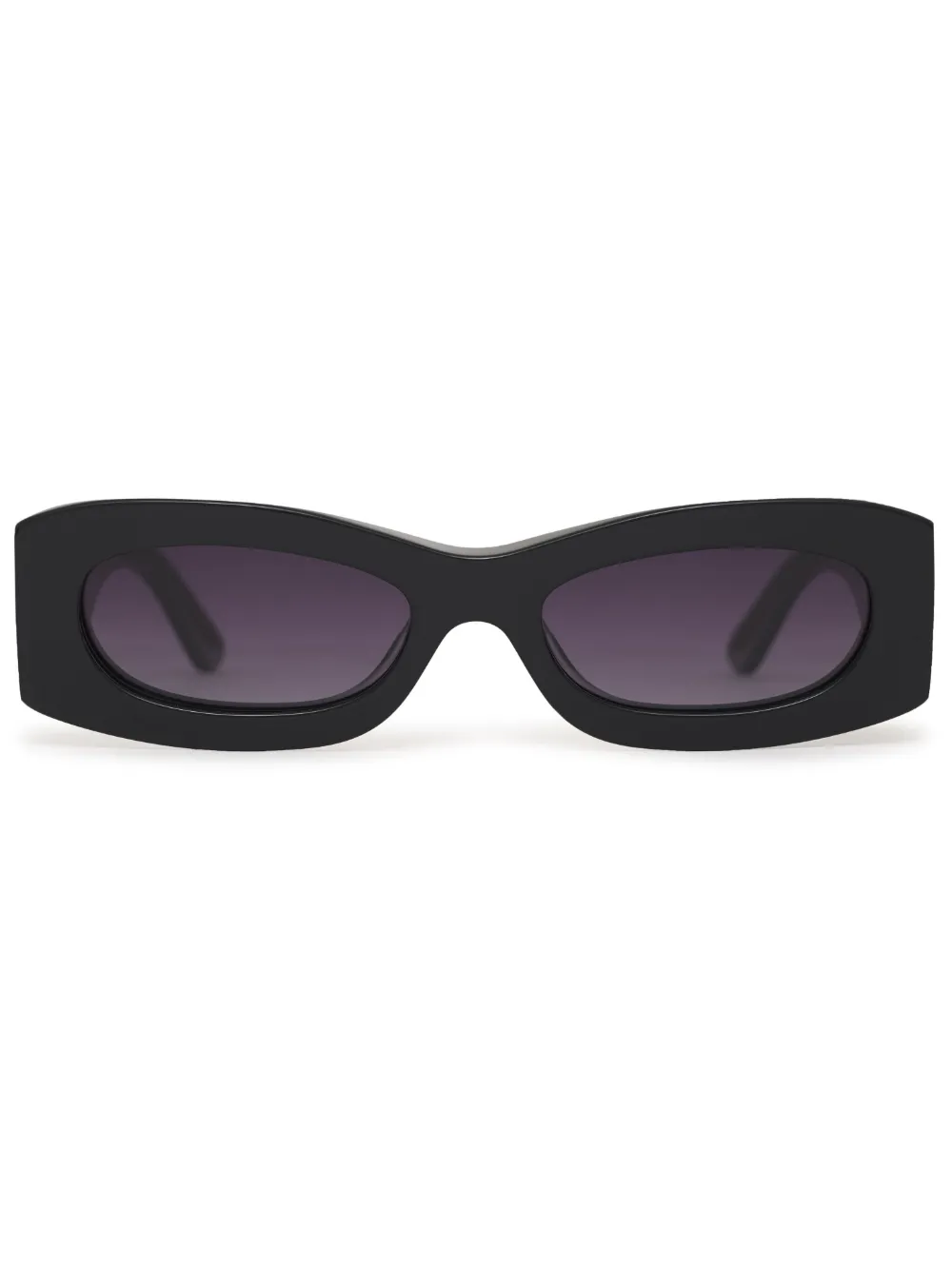 ANINE BING logo plaque rectangle-frame sunglasses - Black