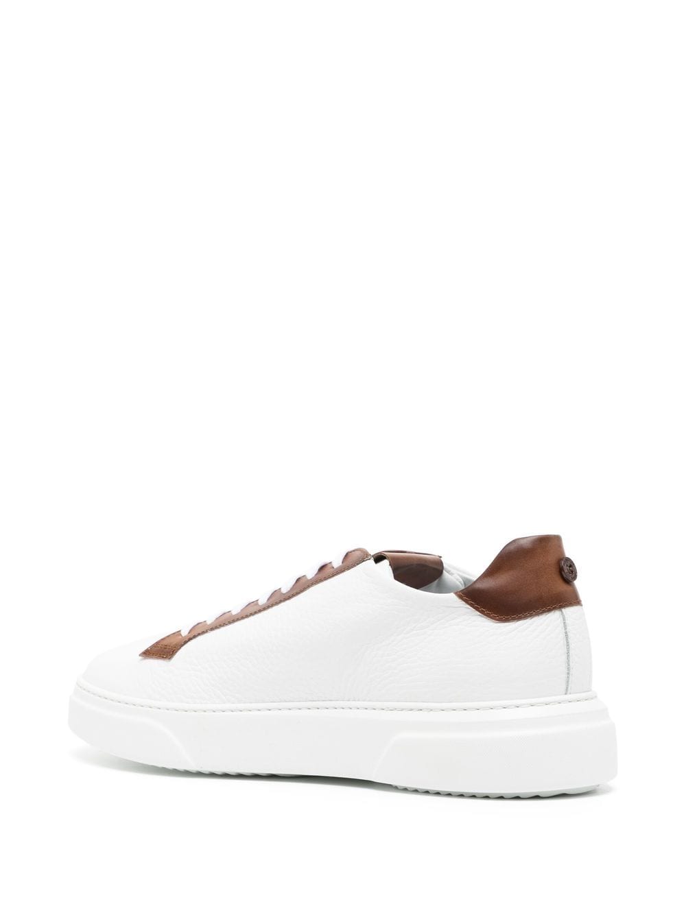 Shop Barrett Colour-block Tongue Sneakers In White