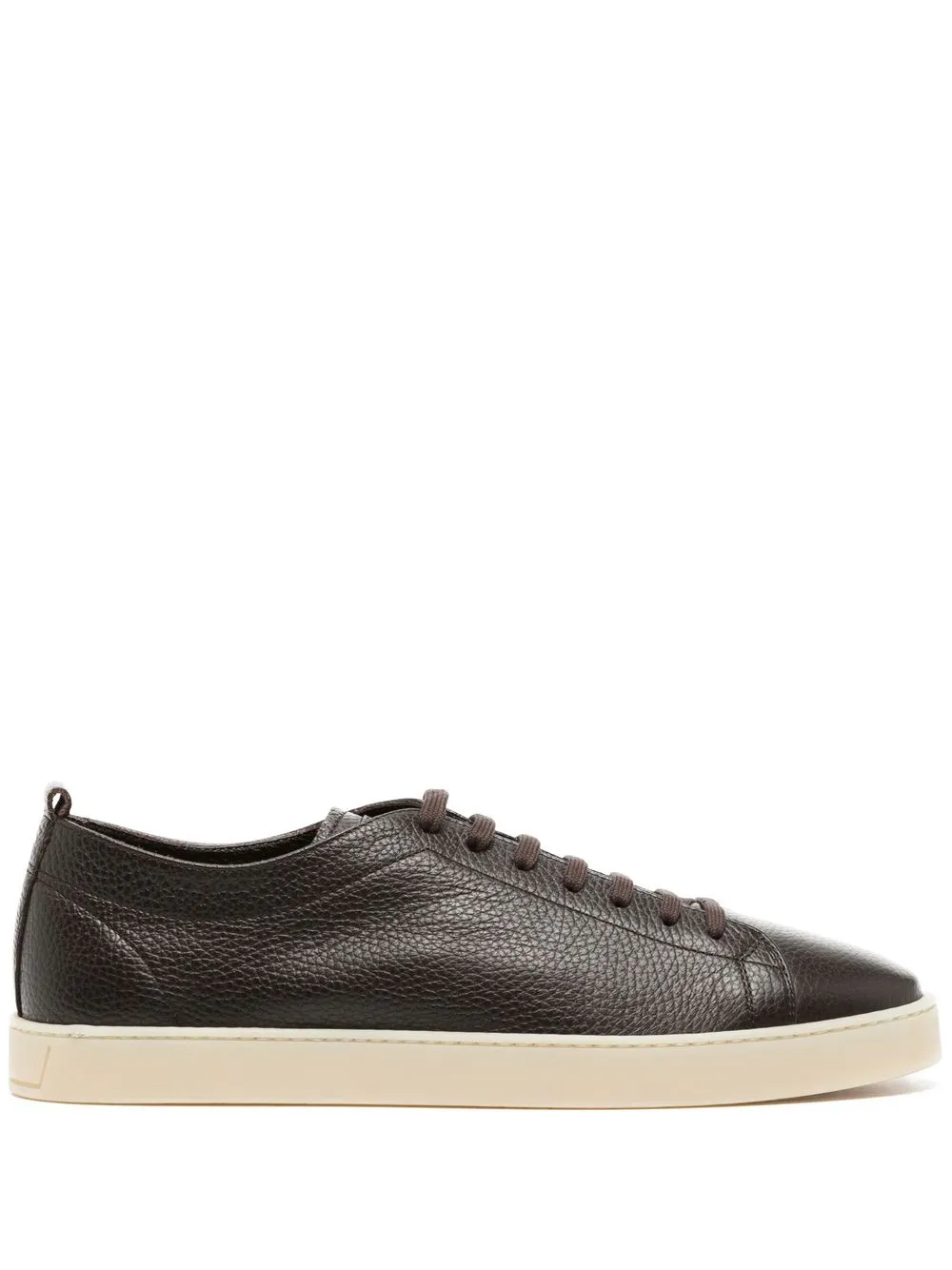 Barrett Grained-texture Low-top Trainers In Brown