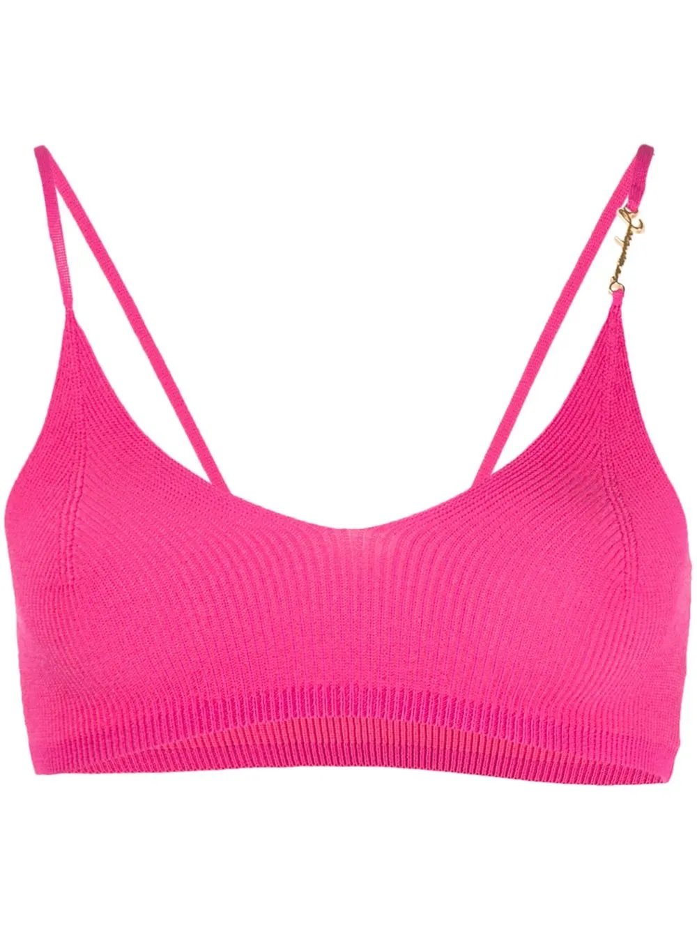 

Jacquemus Le Bandeau Pralu knitted bra - Pink